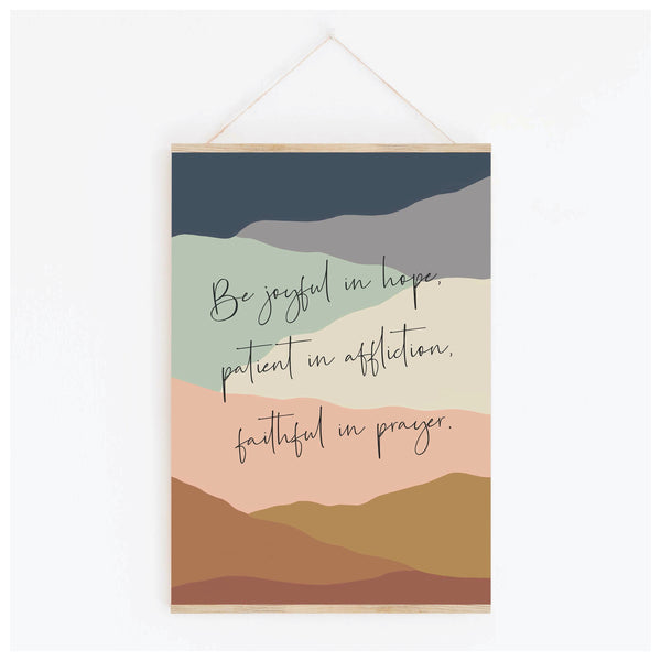 Be joyful in hope print Romans 12:12