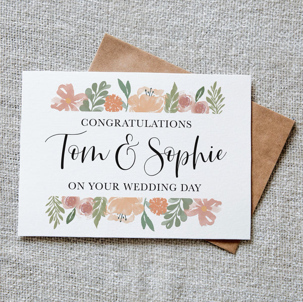 Personalised wedding card
