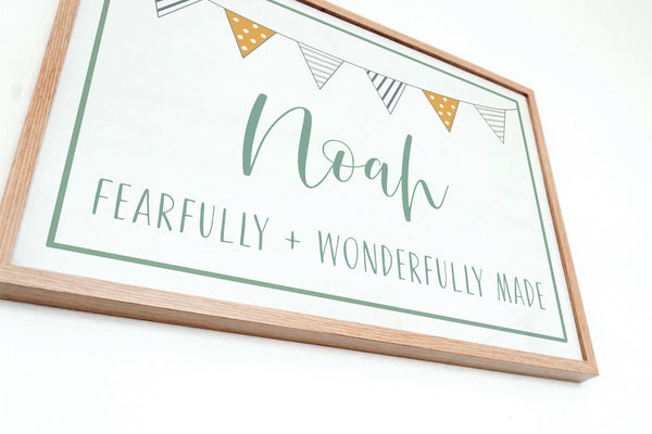 Personalised green flag print