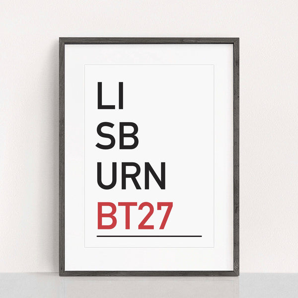 Personalised postcode print