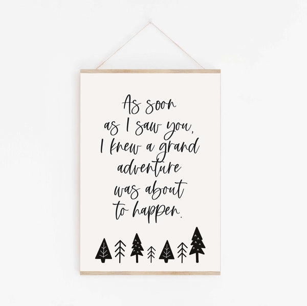 As soon as I saw you print