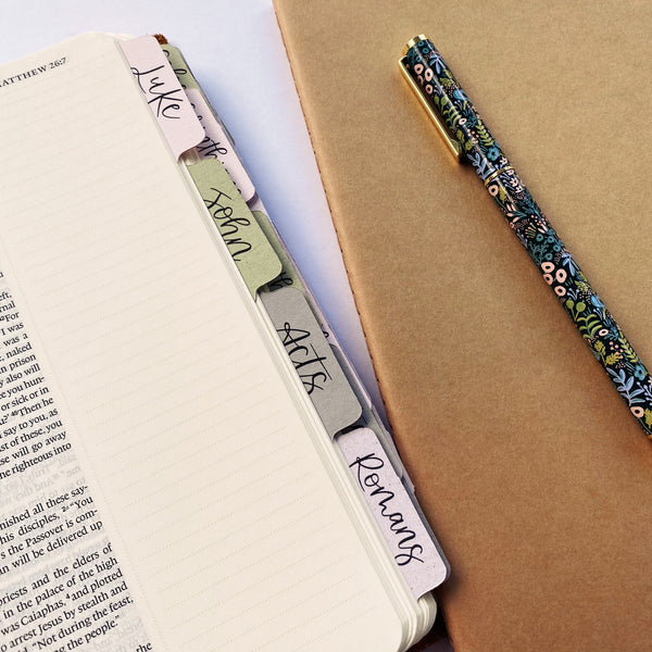 Hand lettered Bible tabs