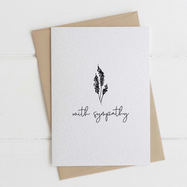 Sympathy card - monochrome