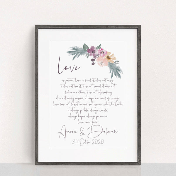 Personalised love is patient print