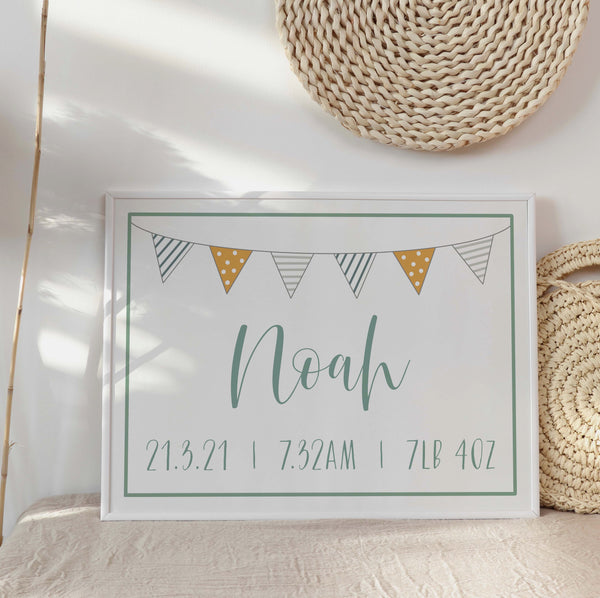 Personalised green flag print