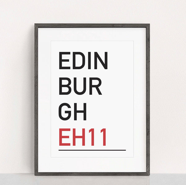 Personalised postcode print