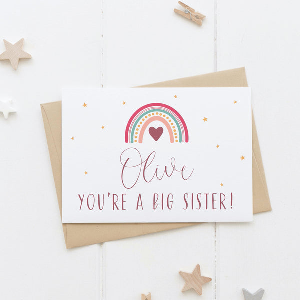 Personalised big sister card