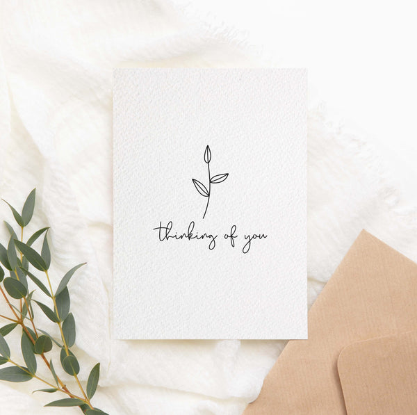 Thinking of you card - monochrome
