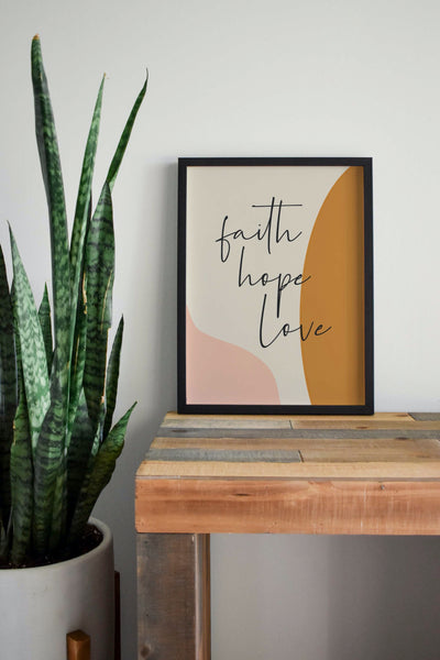 Faith hope love print