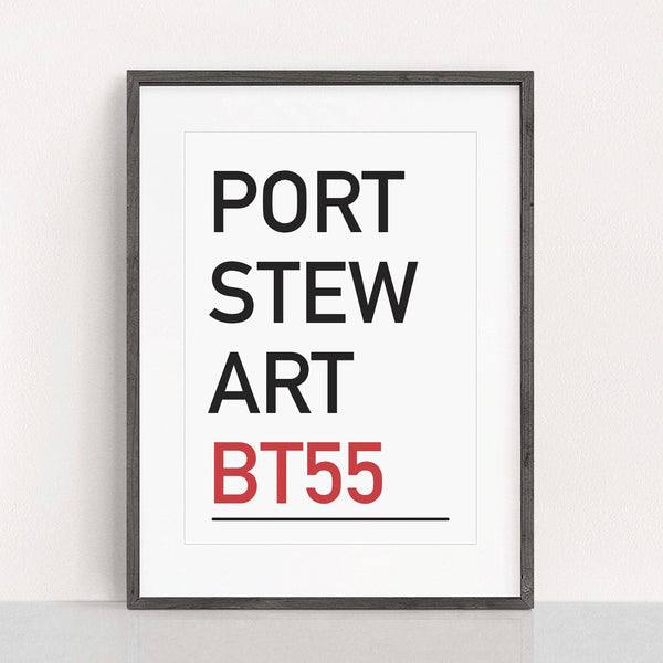 Personalised postcode print