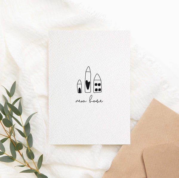 Monochrome new home card