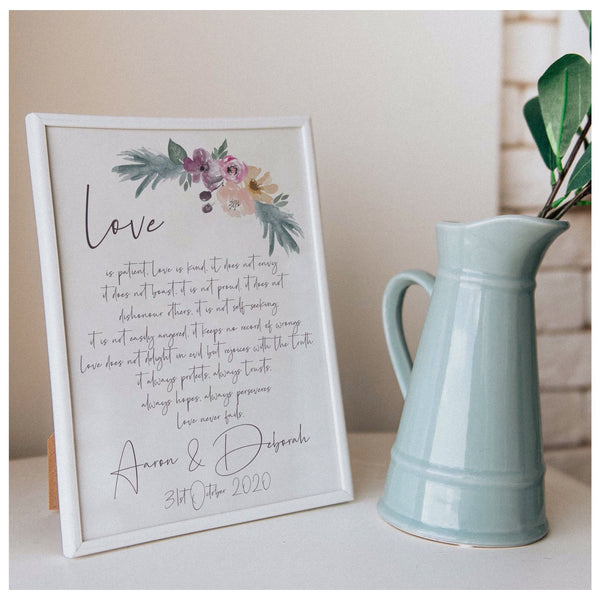 Personalised love is patient print