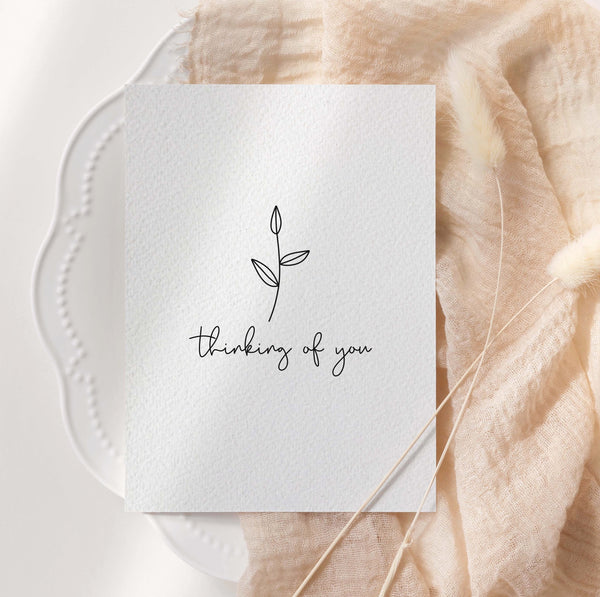 Thinking of you card - monochrome