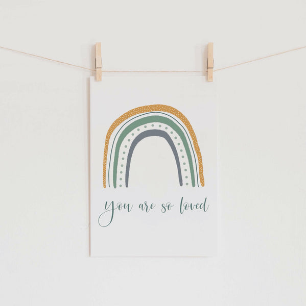 You are so loved rainbow print