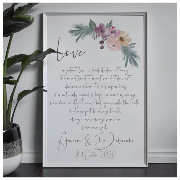 Personalised love is patient print