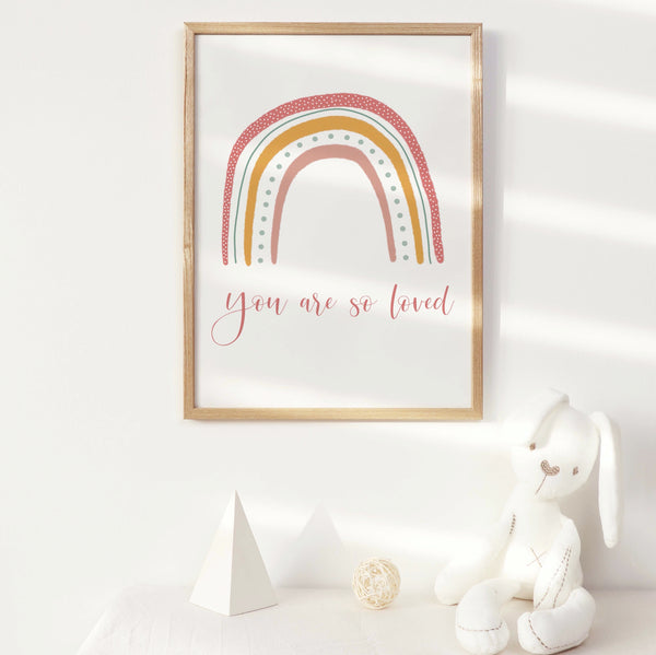 You are so loved rainbow print