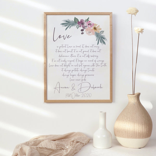 Personalised love is patient print
