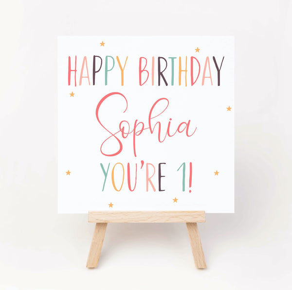 Personalised kids birthday card