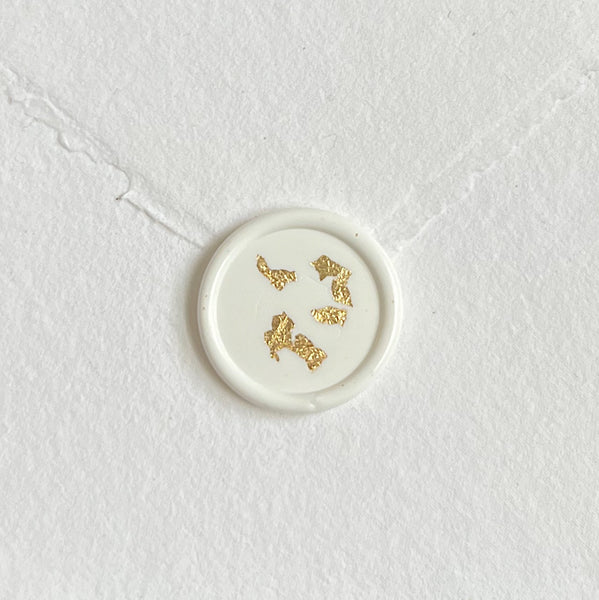 Gold flake wax seals