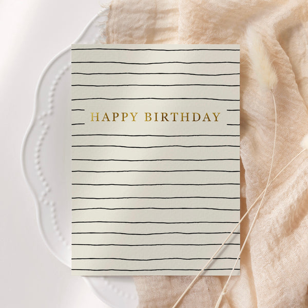 Birthday card - monochrome