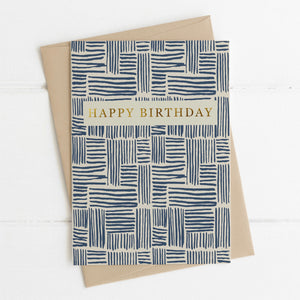 Birthday - blue grid