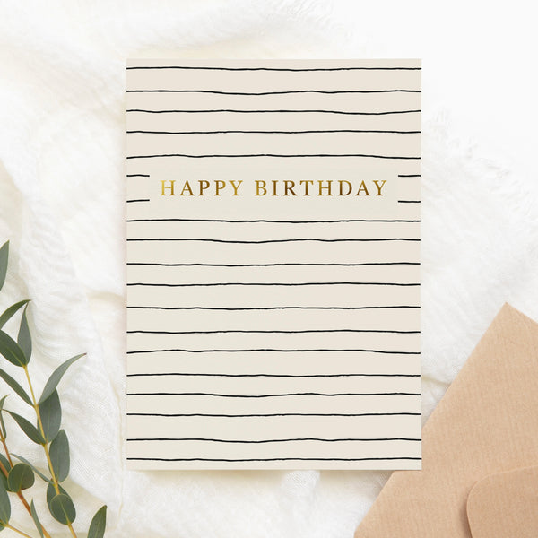 Birthday card - monochrome