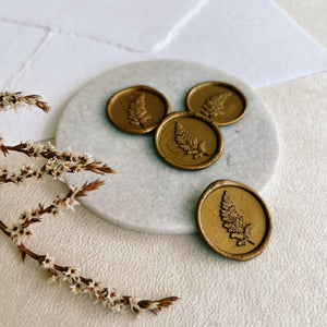 Gold wax seals with branch design