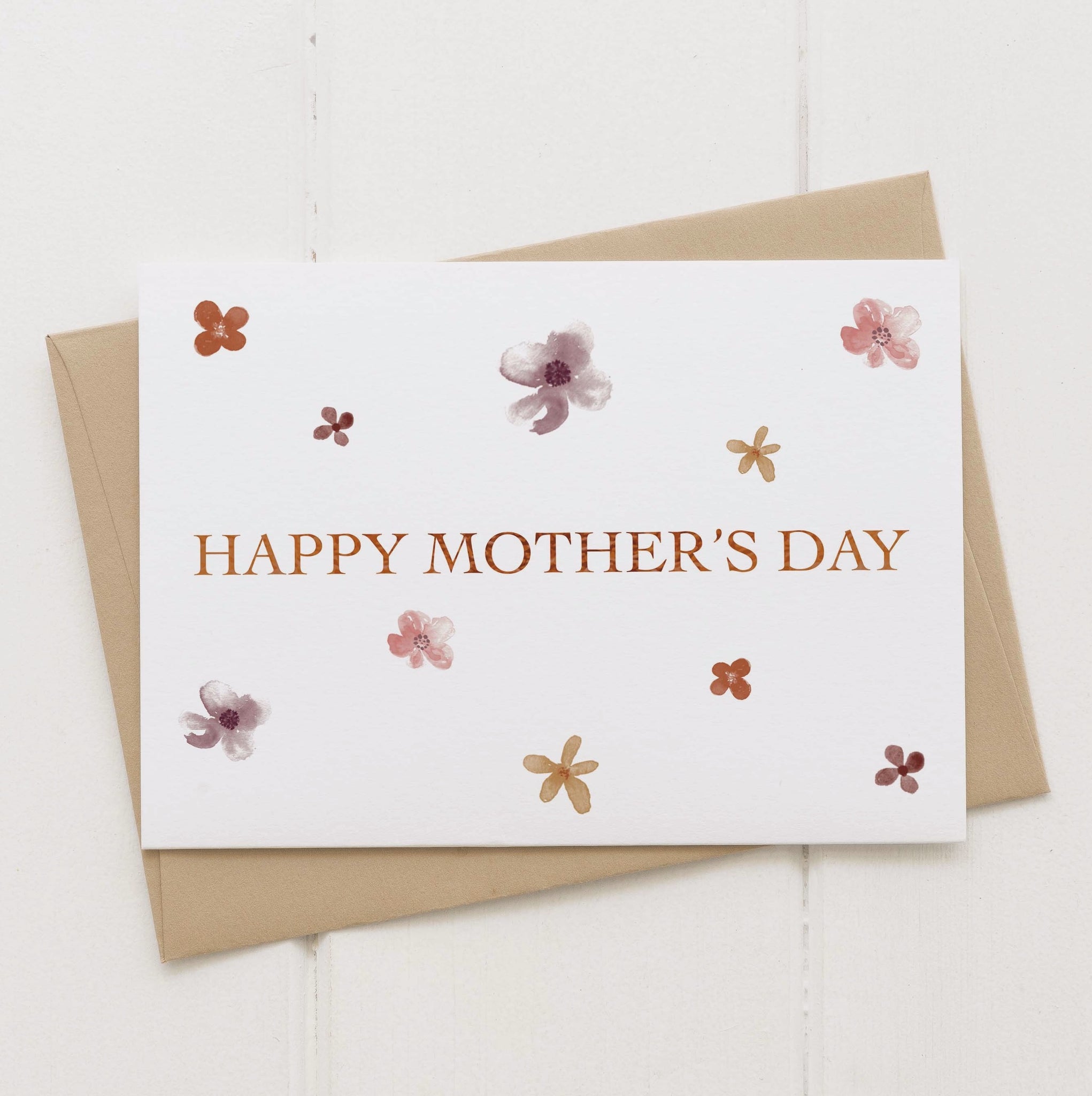 Mother’s Day Card - Rose gold and floral design