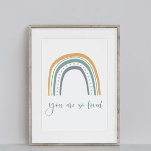 You are so loved rainbow print