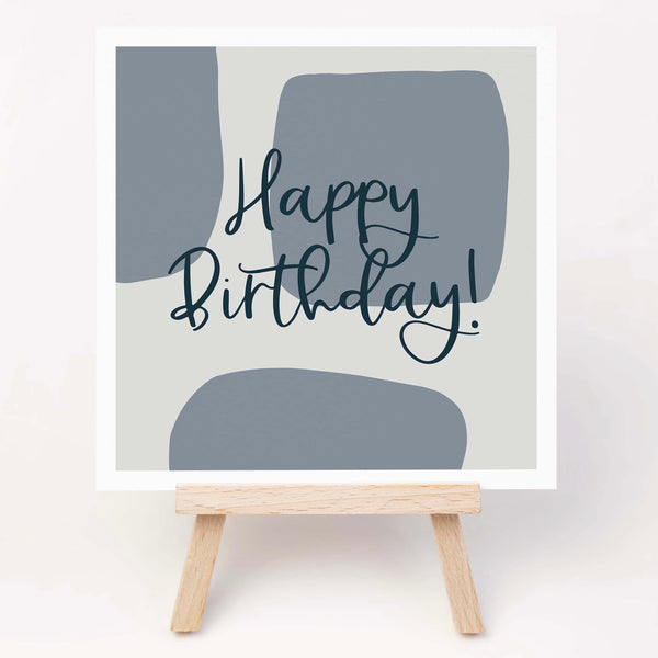 Birthday card - Blue and navy