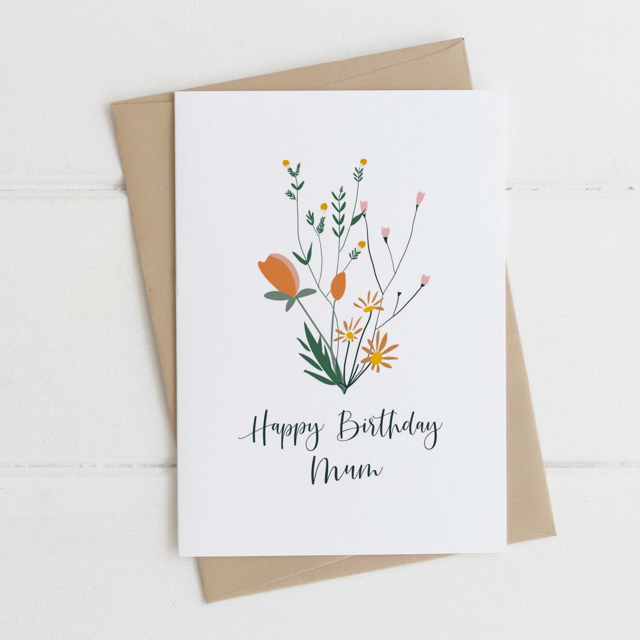 Birthday card - Mum - Wildflowers