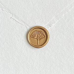 Mini leaf gold wax seals