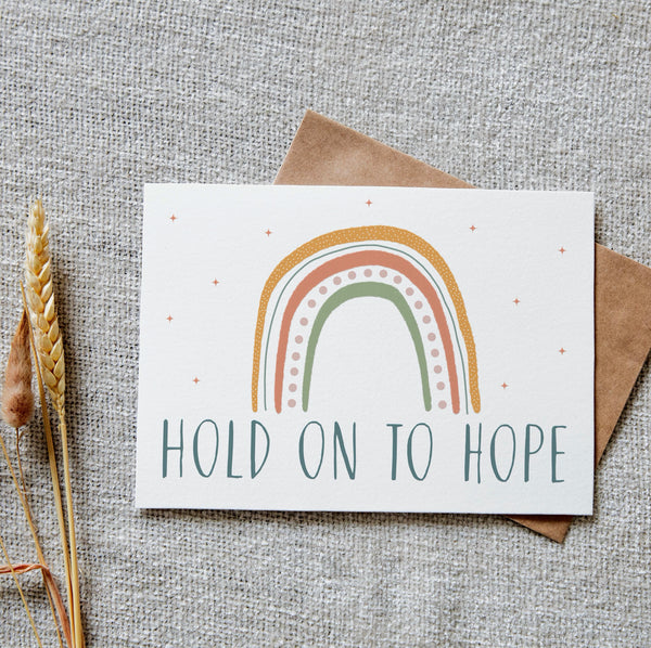 Hold onto hope notecard set