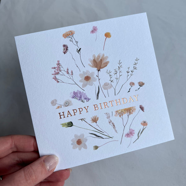 Birthday card -  wildflowers
