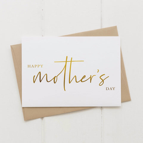 Happy Mother’s Day gold foil card