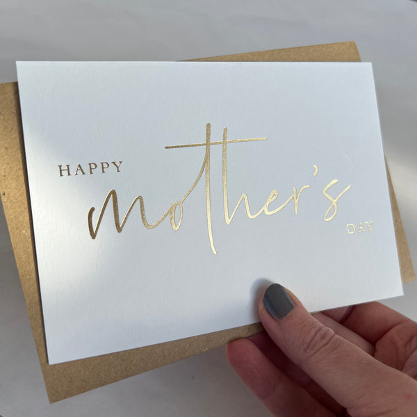 Happy Mother’s Day gold foil card