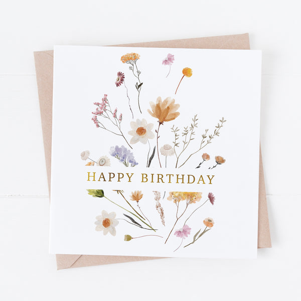 Birthday card -  wildflowers
