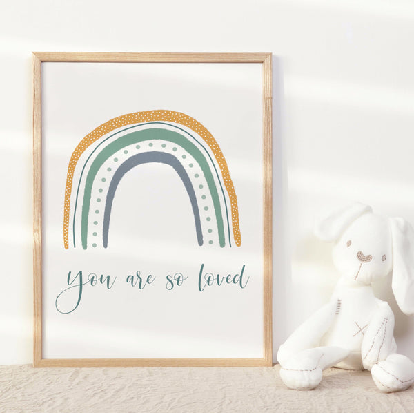 You are so loved rainbow print 